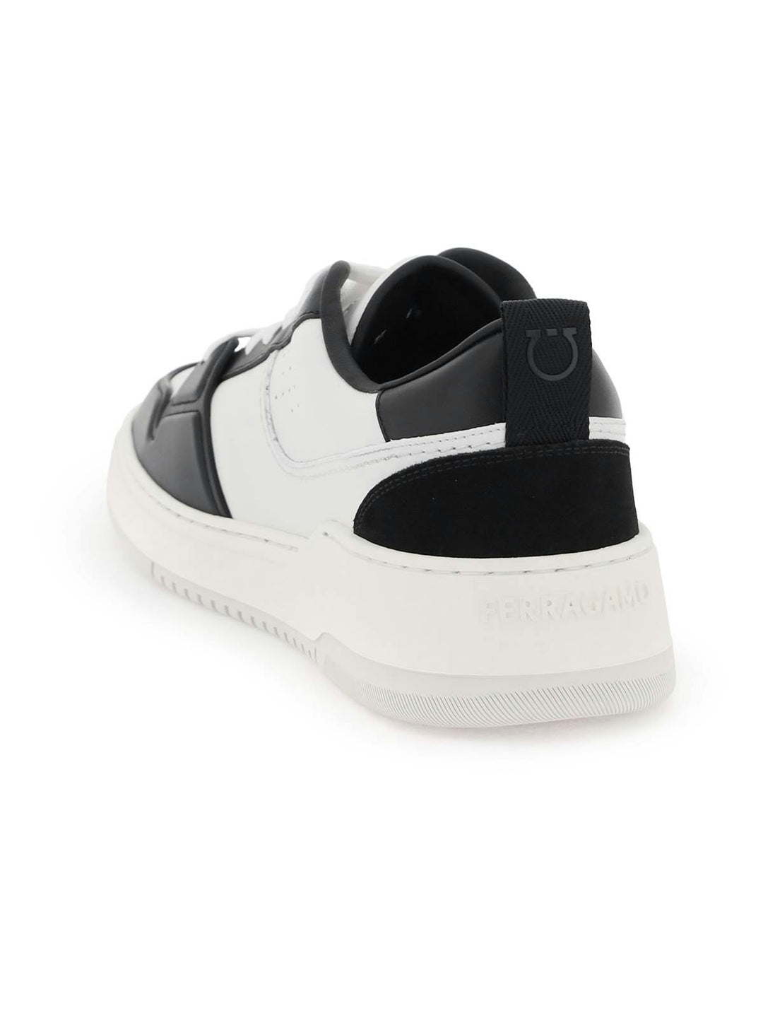 SALVATORE  TWO-TONE LEATHER SNEAKERS