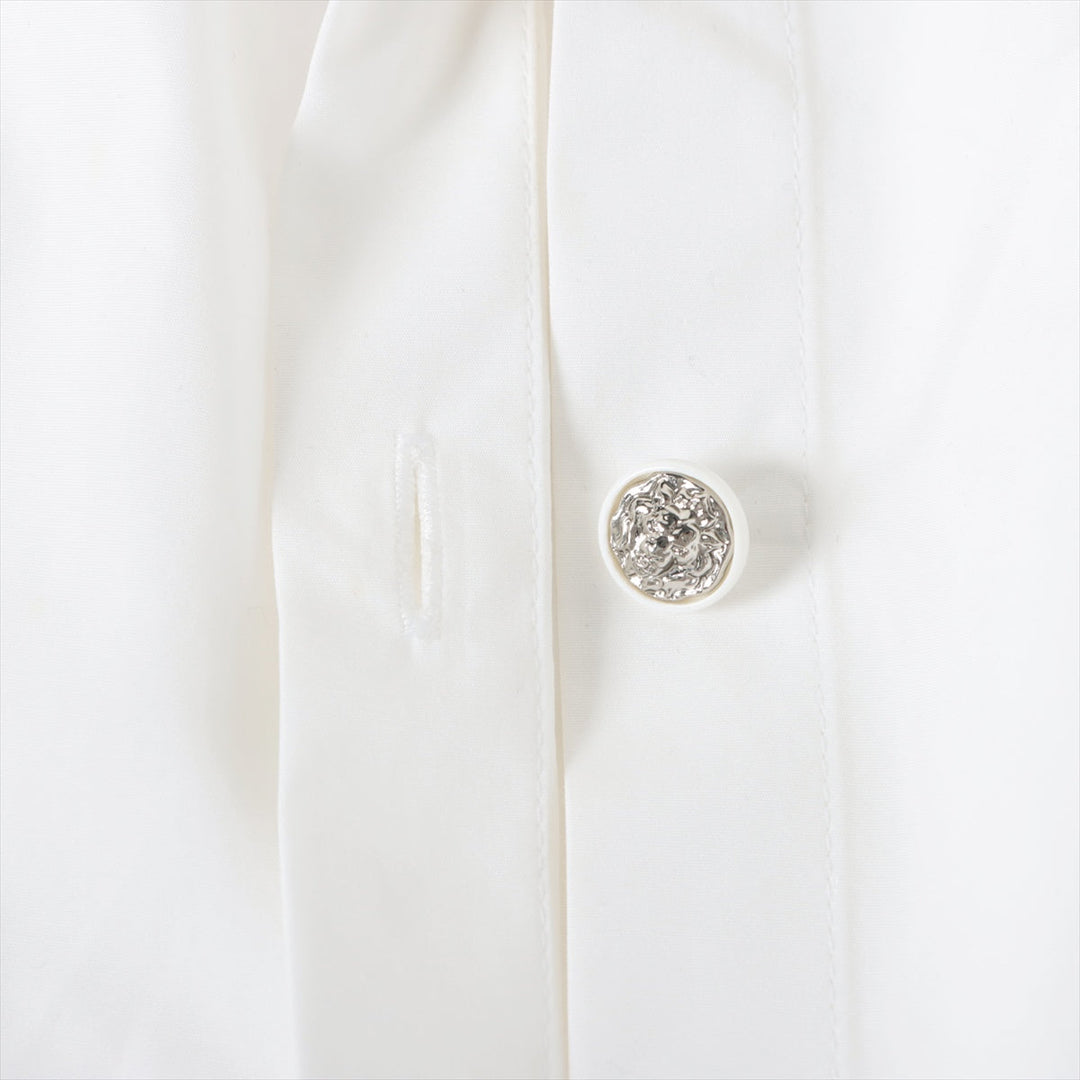 Top Quality Chanel Coconut Button Cotton X Silk  36  Black X White P73408