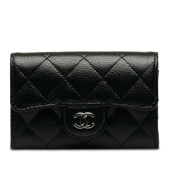 Top Quality Chanel Matrases Cocomark Classic Card Cards In Black Caviar Skin  Chanel