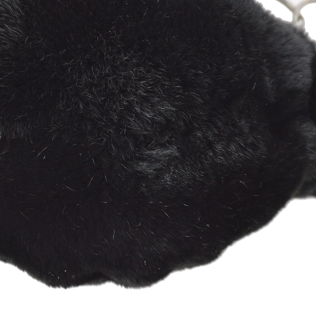 Top Quality Chanel Black Fur Chain Handbag