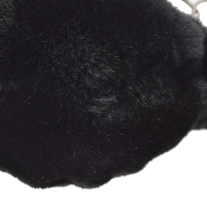 Top Quality Chanel Black Fur Chain Handbag