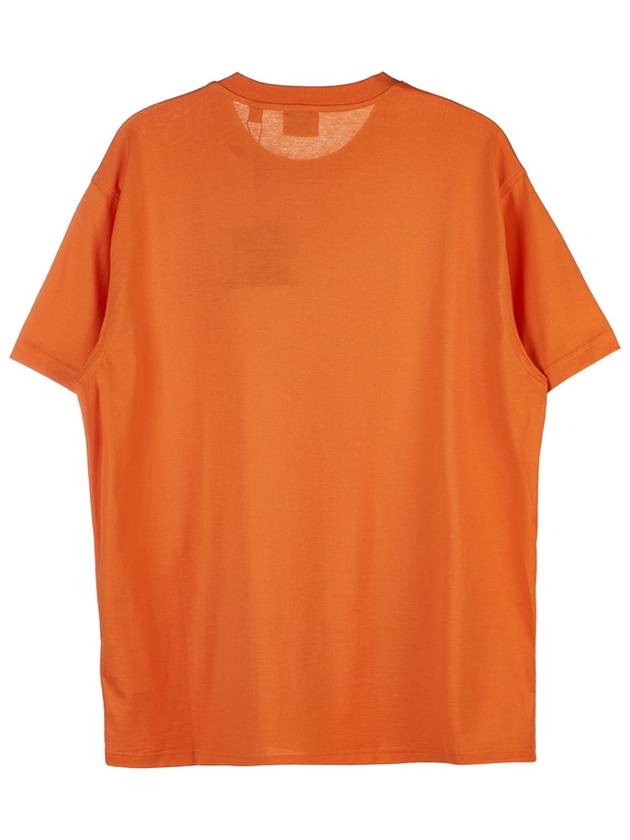 Burberry Logo Applique Short Sleeve T-Shirt Orange