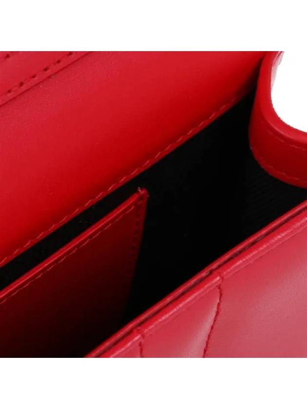 Burberry Lola Quilted Shoulder Bag Red