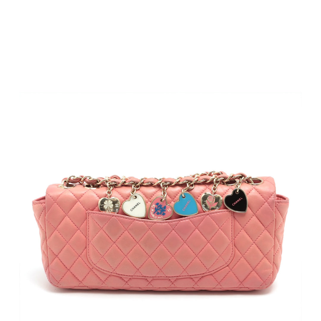 Top Quality Chanel Lambskin  Chain Shoulder Bag Pink Gold