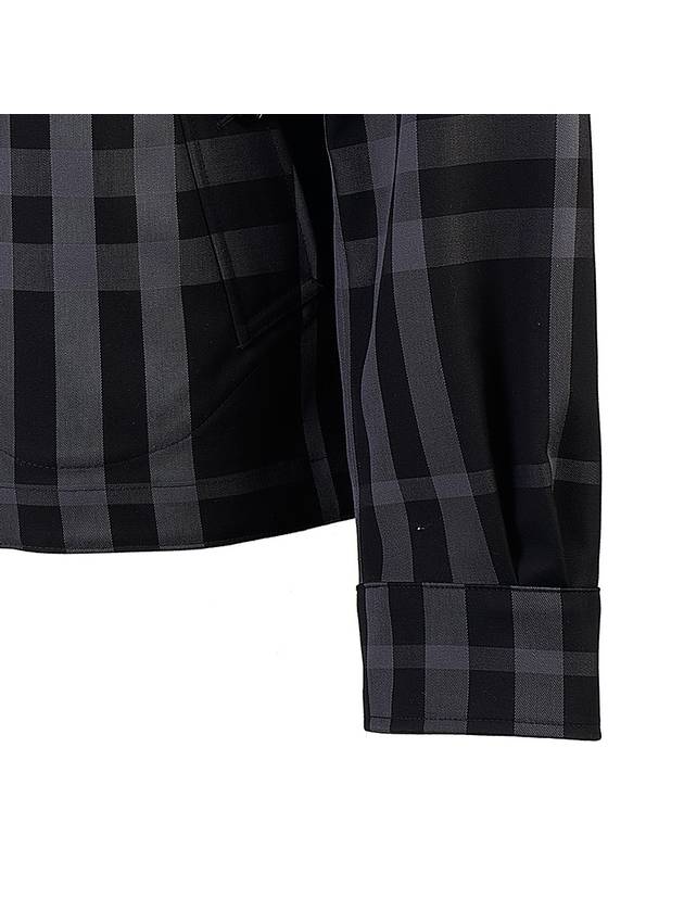 Burberry Check Reversible Harrington Jacket Mid Grey