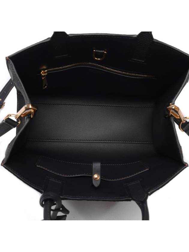 Burberry Frances Grainy Leather Mini Tote Bag Black