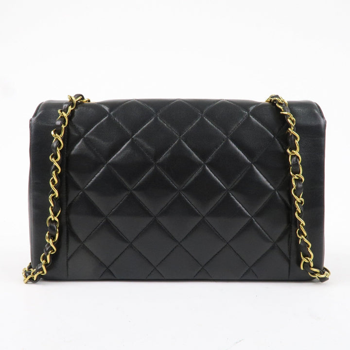 Top Quality Chanel Matelasse Lambskin Diana Chain Shoulder Bag Black A01165