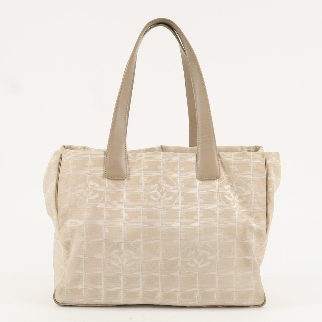 Top Quality Chanel New Travel Line Nylon Jacquard Leather Tote Bag A15991