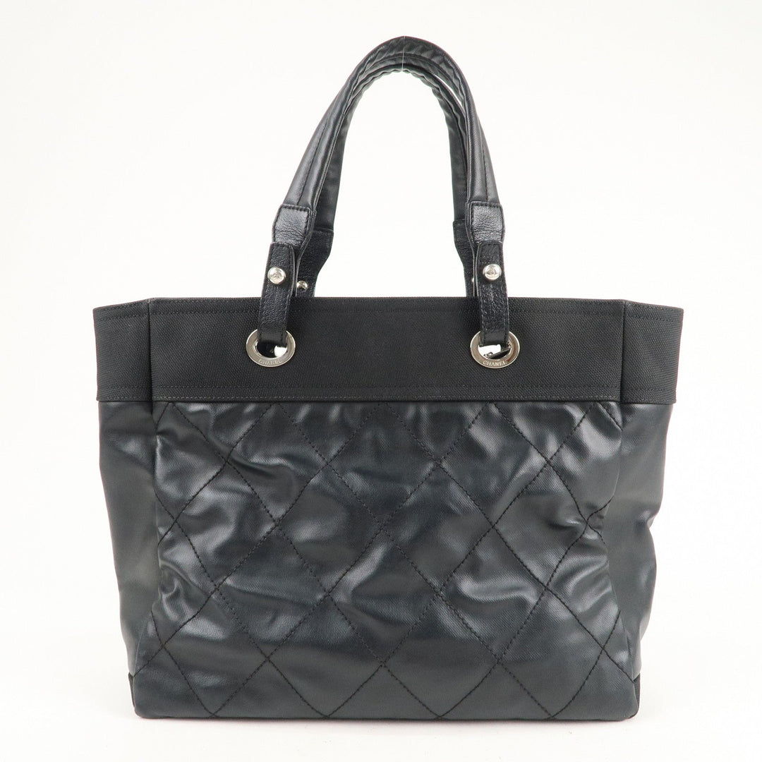 Top Quality Chanel Paris Biarritz MM Coated Canvas Leather Tote Bag A34209