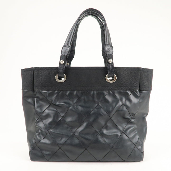 Top Quality Chanel Paris Biarritz MM Coated Canvas Leather Tote Bag A34209