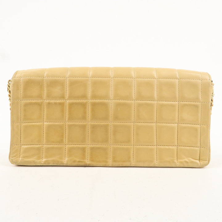 Top Quality Chanel Chocolate Bar Lamb Skin Chain Shoulder Bag Beige A15316