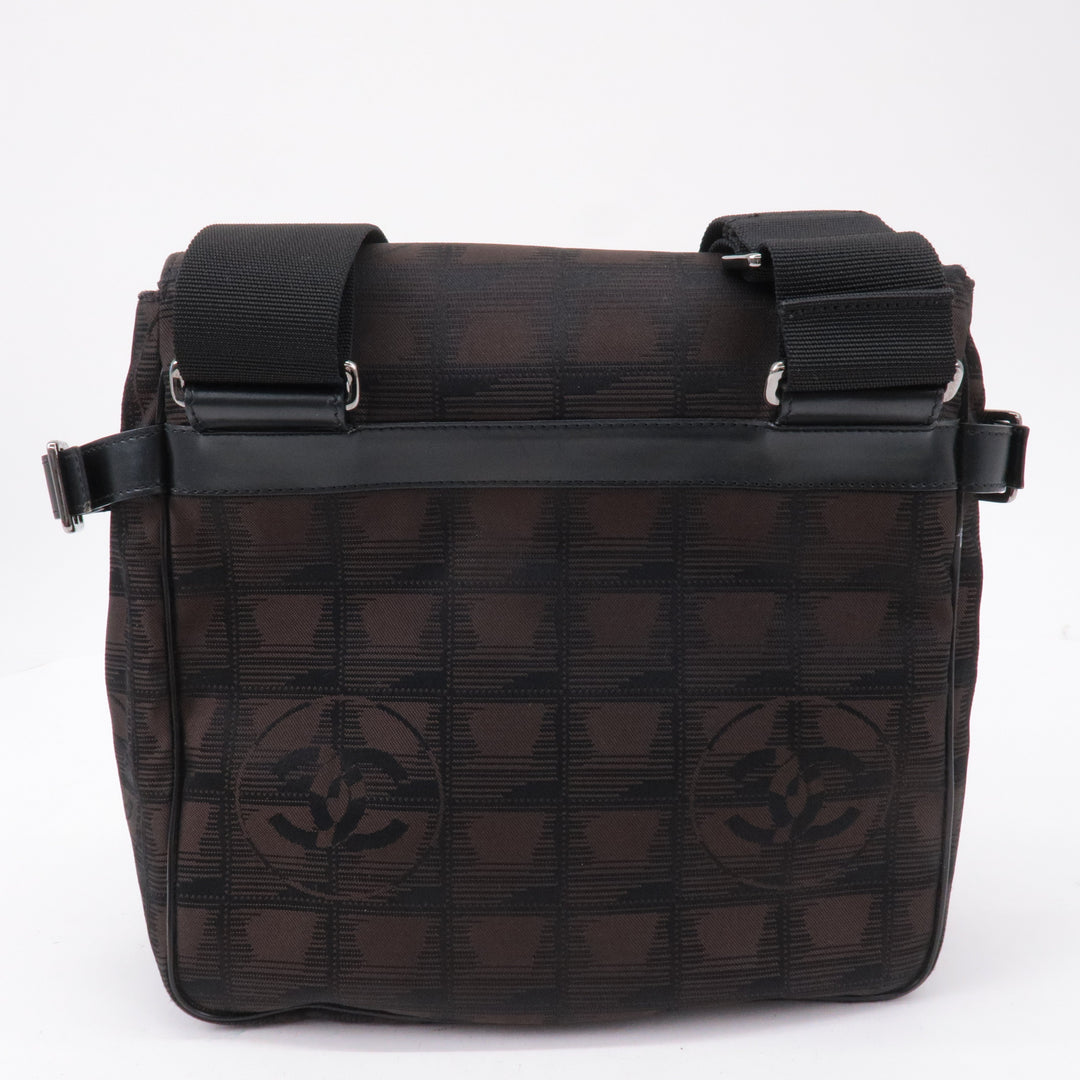 Top Quality Chanel New Travel Line Nylon Jacquard Leather Shoulder Bag A29347