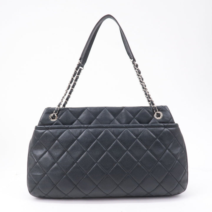 Top Quality Chanel Matelasse Caviar Skin Chain Tote Bag Shoulder Bag Black