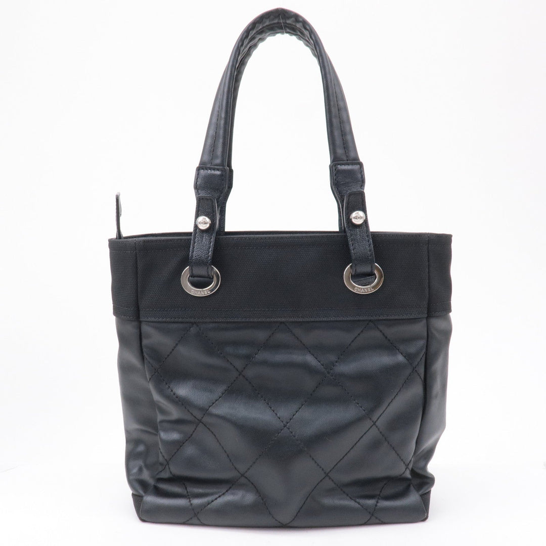 Top Quality Chanel Paris Biarritz Coated Canvas Leather Tote Bag PM A34208