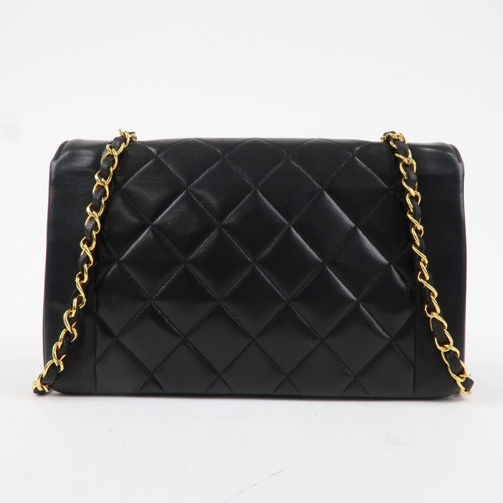 Top Quality Chanel Matelasse Lambskin Diana Chain Shoulder Bag Black A01165