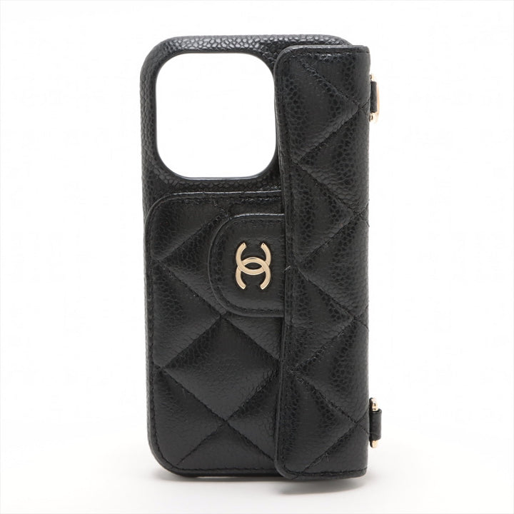 Top Quality Chanel Matrasse Caviar S iPhone Case Black Gold Gold  Random