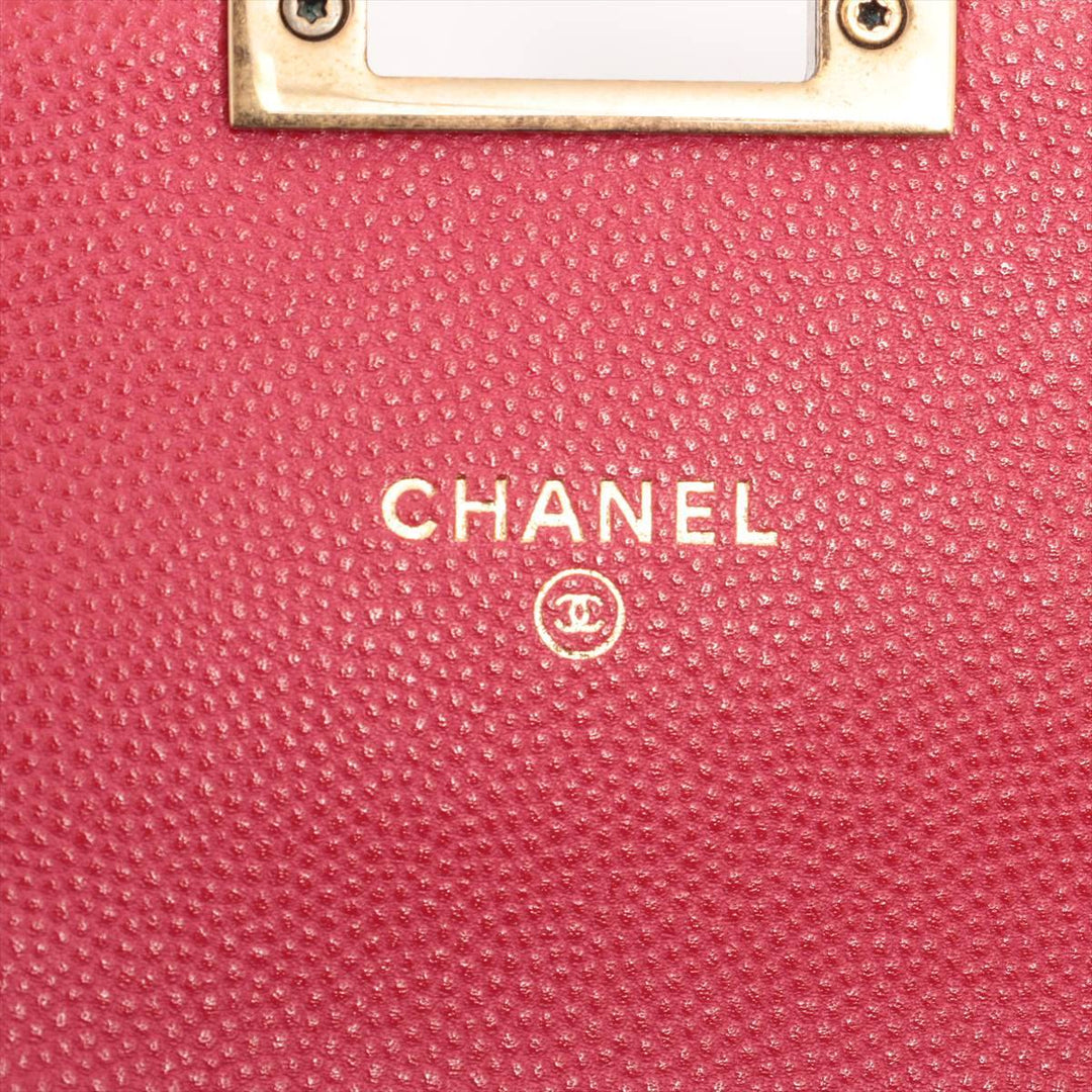 Top Quality Chanel Coco Caviar S Wallet Pink Gold