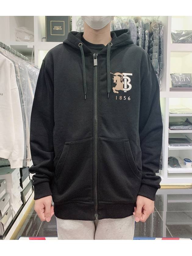 Burberry Contrasting Zip-Up Hoodie Black