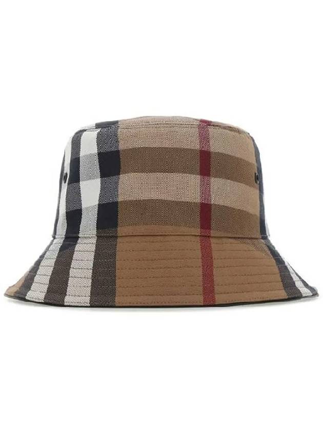 Burberry Checked Cotton Bucket Hat Brown