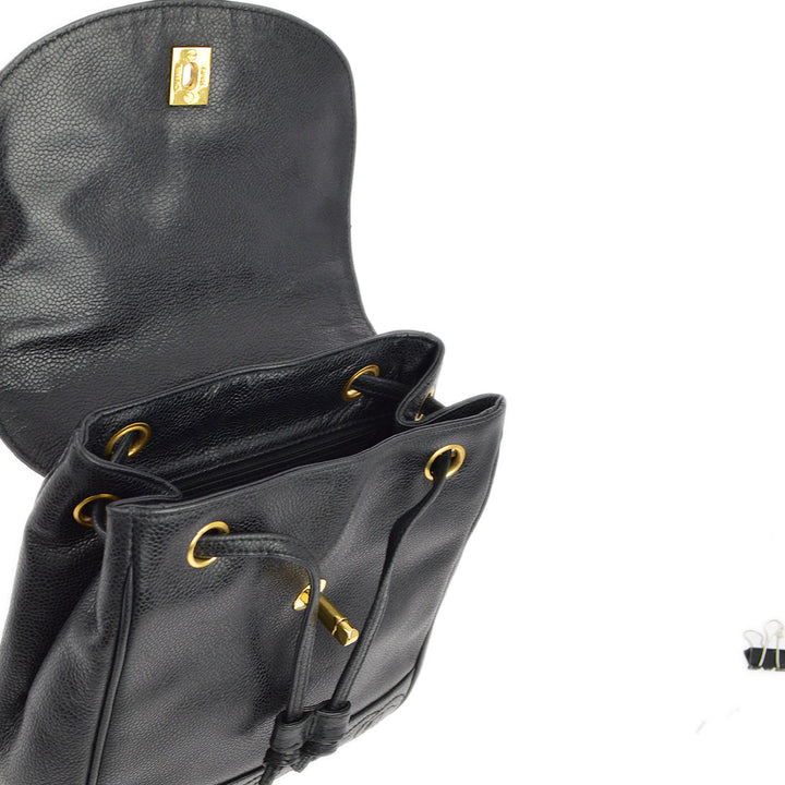 Top Quality Chanel Black Caviar Triple CC Backpack