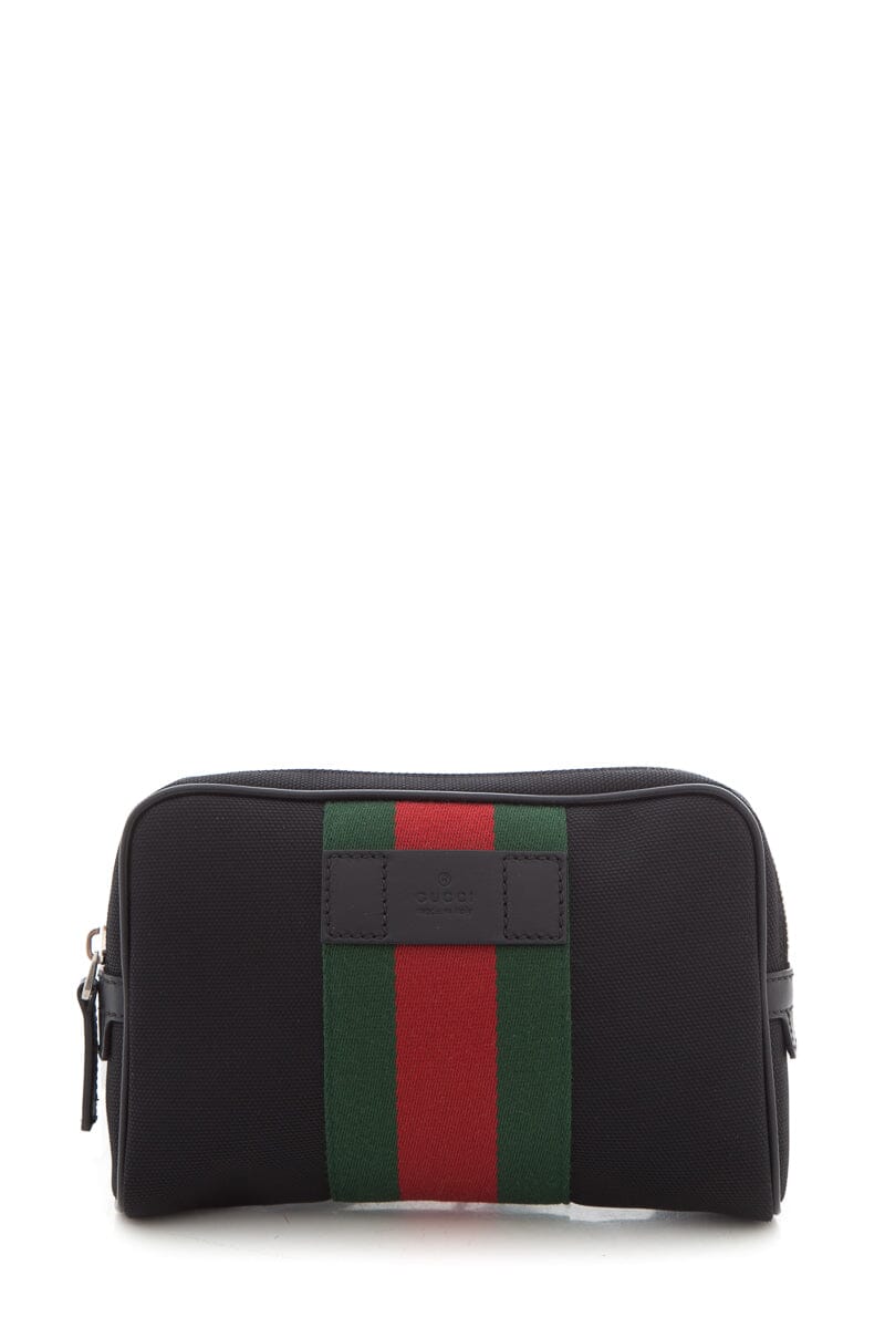 Gucci Web Zip Around Black Belt Bag