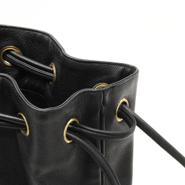 Top Quality Chanel Black Lambskin Bucket Shoulder Bag