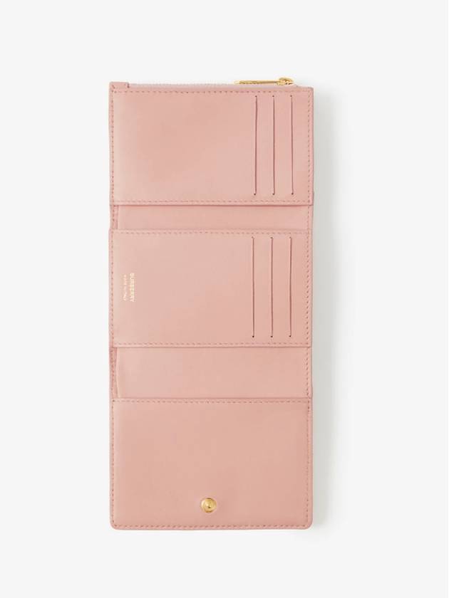 Burberry Lola Quilted Leather Folding Wallet Dusty Pink
