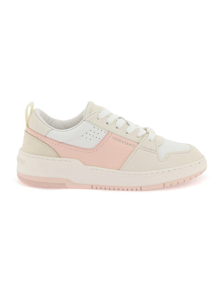 SALVATORE  MULTICOLORED SMOOTH LEATHER SNEAKERS