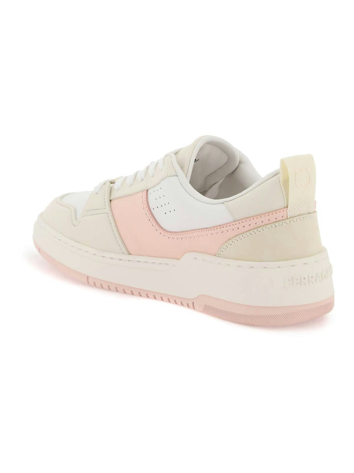 SALVATORE  MULTICOLORED SMOOTH LEATHER SNEAKERS