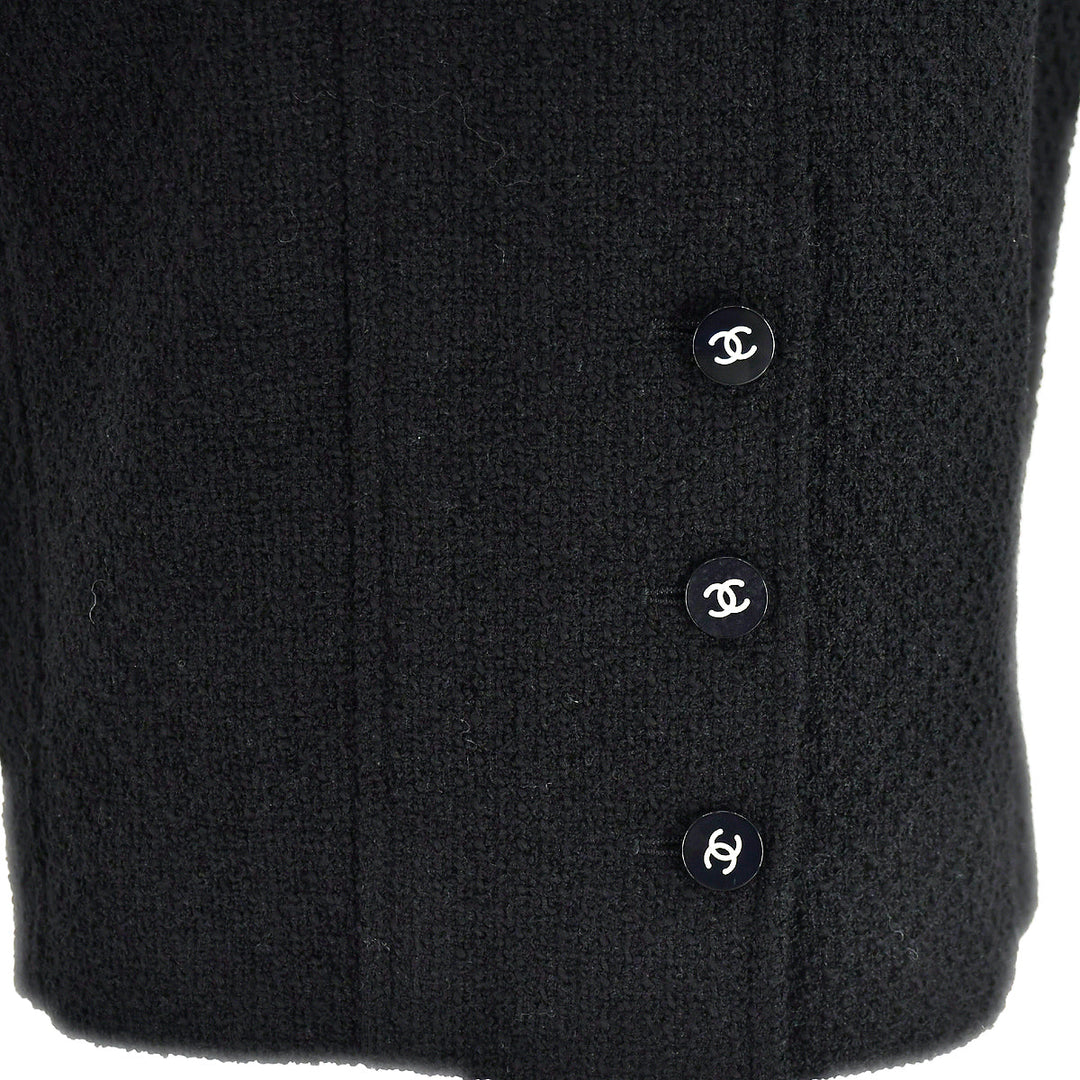 Top Quality Chanel Setup Suit Jacket Skirt Black 95A #38