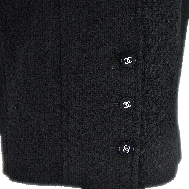 Top Quality Chanel Setup Suit Jacket Skirt Black 95A #38