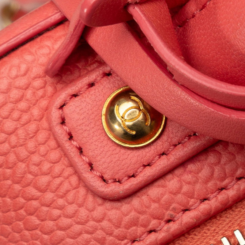 Top Quality Chanel Matrases Coco Mark CC Figure Handbags Shoulder Bag 2WAY Pink Caviar Skin  CHANEL