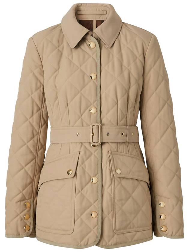 Burberry Diamond Quilt Padding Beige