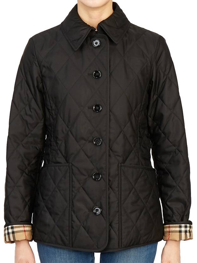 Burberry Diamond Quilted Thermoregulated Jacket Black