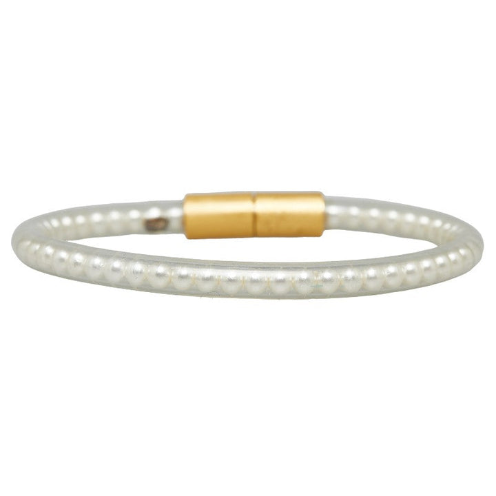 Top Quality Chanel  Pearl Bracelet White Gold Vinyl   Chanel