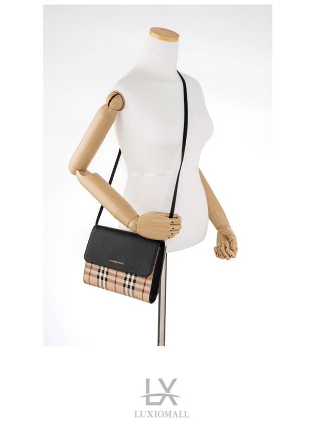 Burberry Small Loxley Check Crossbody Bag Black
