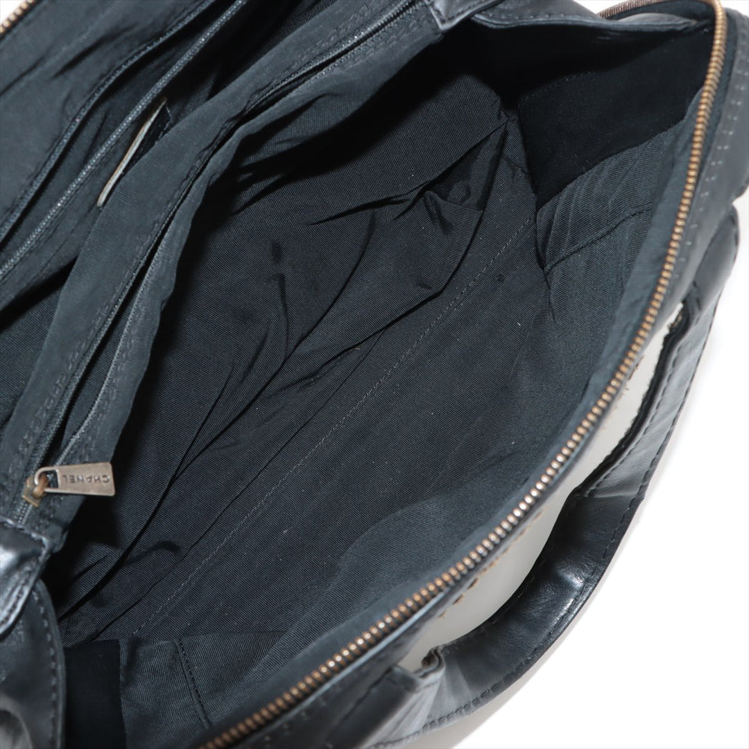 Top Quality Chanel WILDSTECH Lambskinkin Tote BAG BLACK GAMMETALIC GOLD WOakSHIP 6TH EARTH  LOVE MARKET SHOP