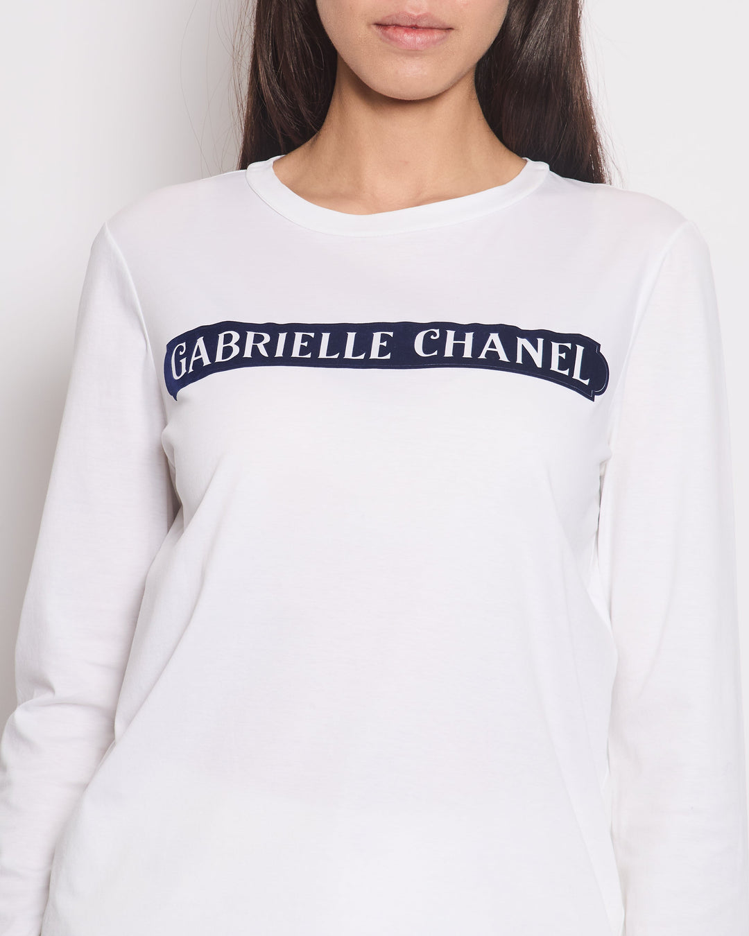 Top Quality Chanel White Short Sleeve Top with Gabrielle Top Quality Chanel Logo Size FR 38 (UK 10)