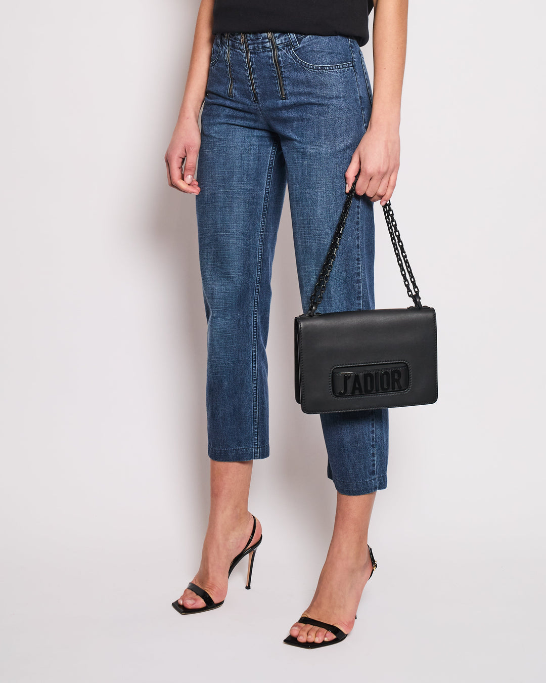 Top Quality Chanel Vintage 01/A Washed Blue Denim 3 Zip Jeans Size FR 38 (UK 10)