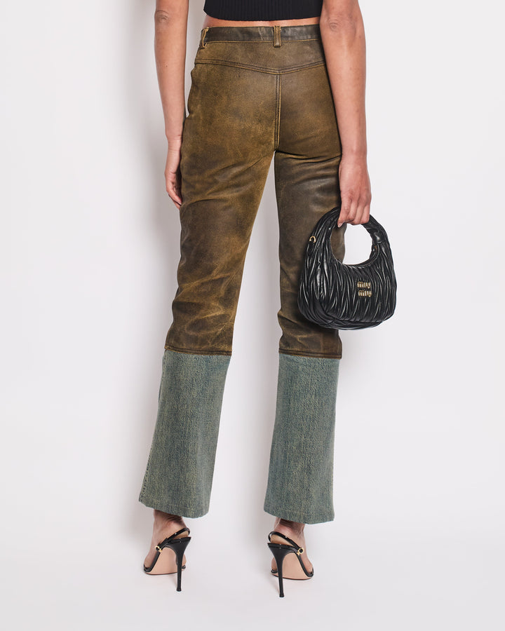 Top Quality Chanel 00/A Brown Panelled Denim Jeans Size FR 38 (UK 10)