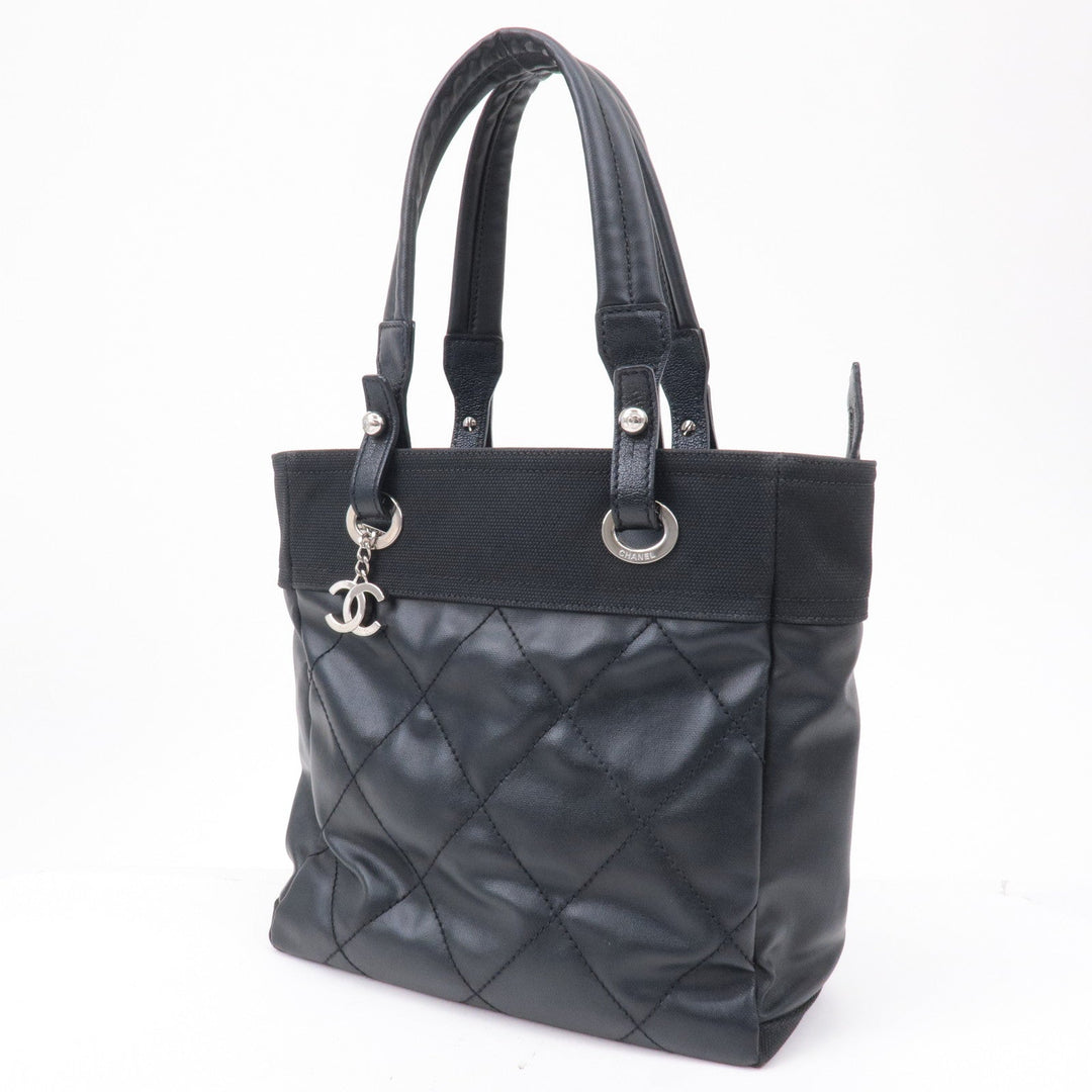 Top Quality Chanel Paris Biarritz Coated Canvas Leather Tote Bag PM A34208