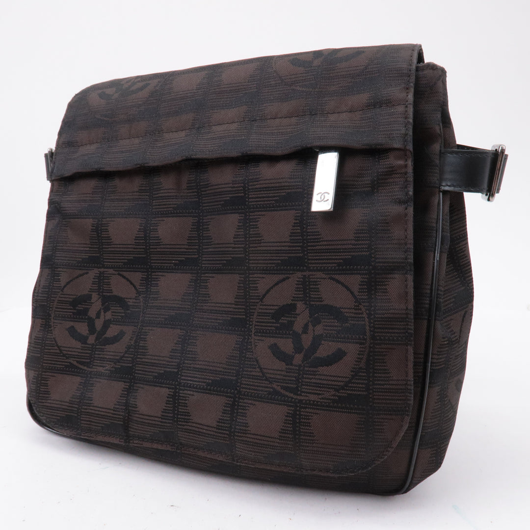 Top Quality Chanel New Travel Line Nylon Jacquard Leather Shoulder Bag A29347