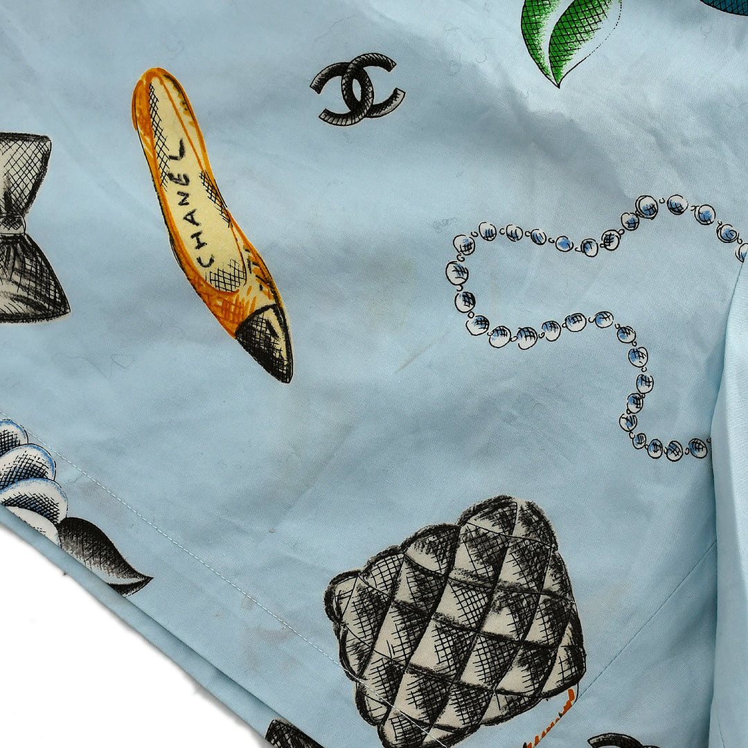 Top Quality Chanel Icon Half Pants Light Blue #36