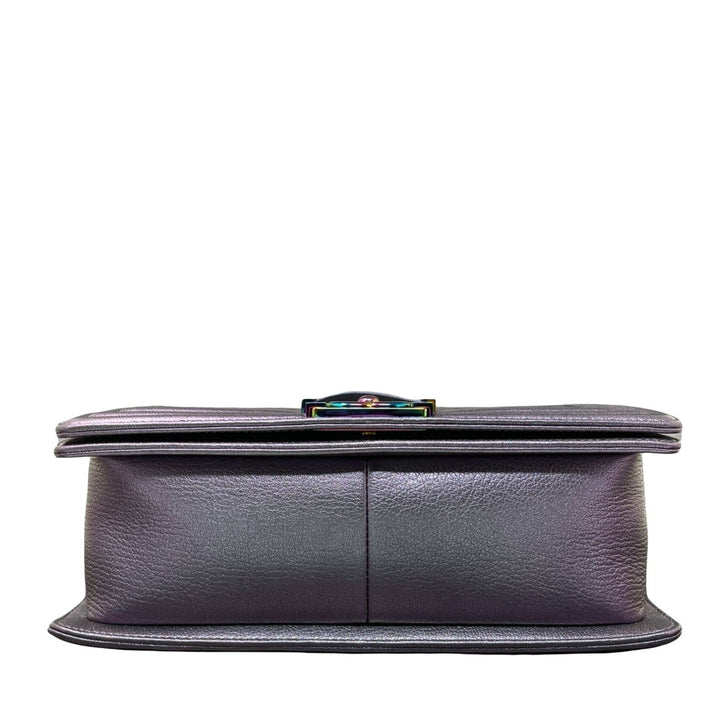 Top Quality Chanel Top Quality Chanel Boy New Bag Quilted Iridescent Goatskin Old Medium - Purple