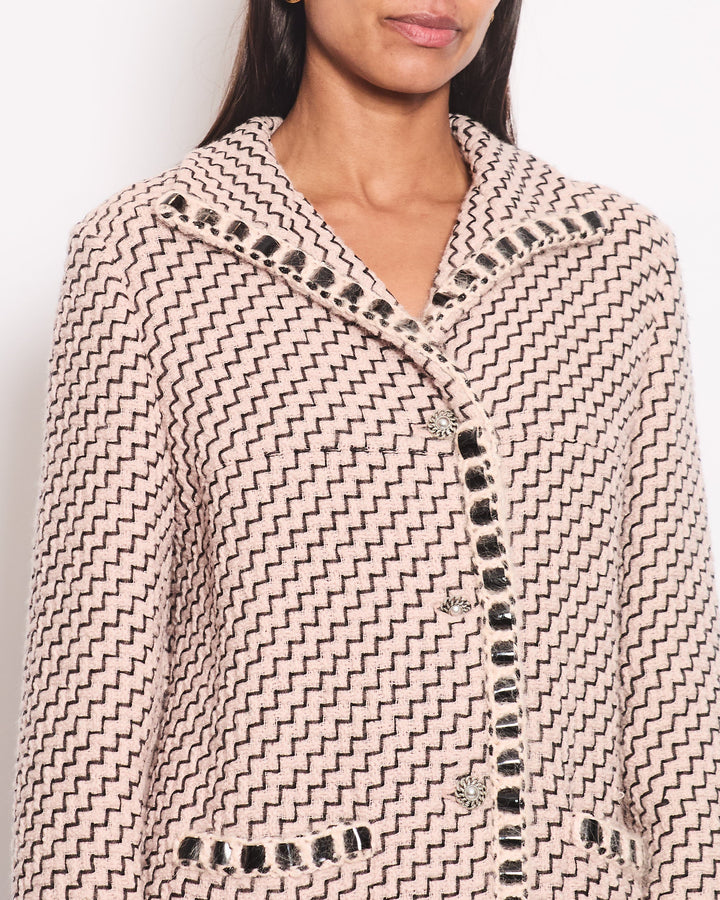 Top Quality Chanel Paris / Rome Tweed and Lace Jacket with CC Button Detail Size FR 40 UK 12)