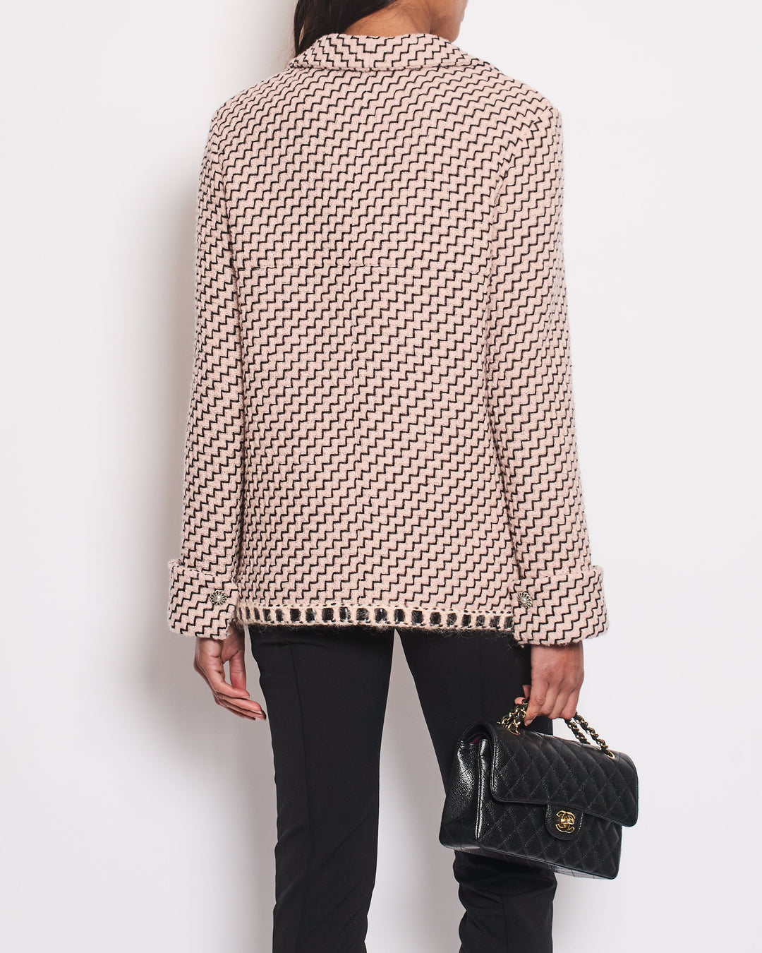 Top Quality Chanel Paris / Rome Tweed and Lace Jacket with CC Button Detail Size FR 40 UK 12)