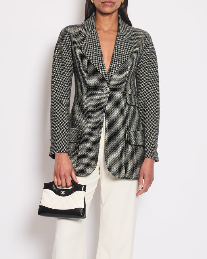 Top Quality Chanel 14/C Single Breasted Long Line Jacket with Pocket Detail Size FR 34 (UK 6)