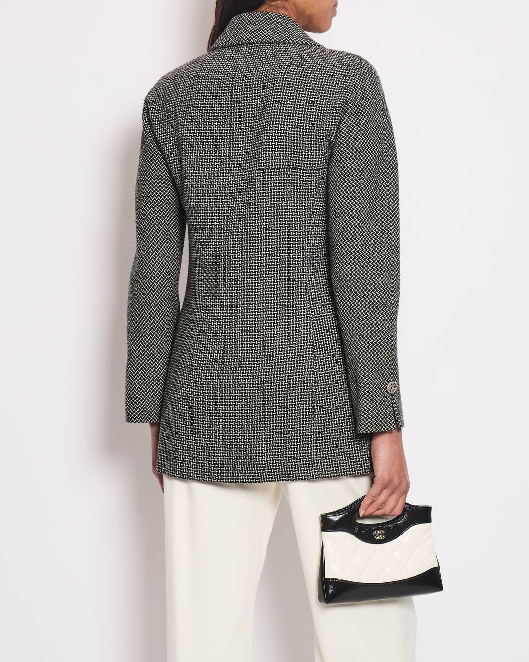 Top Quality Chanel 14/C Single Breasted Long Line Jacket with Pocket Detail Size FR 34 (UK 6)