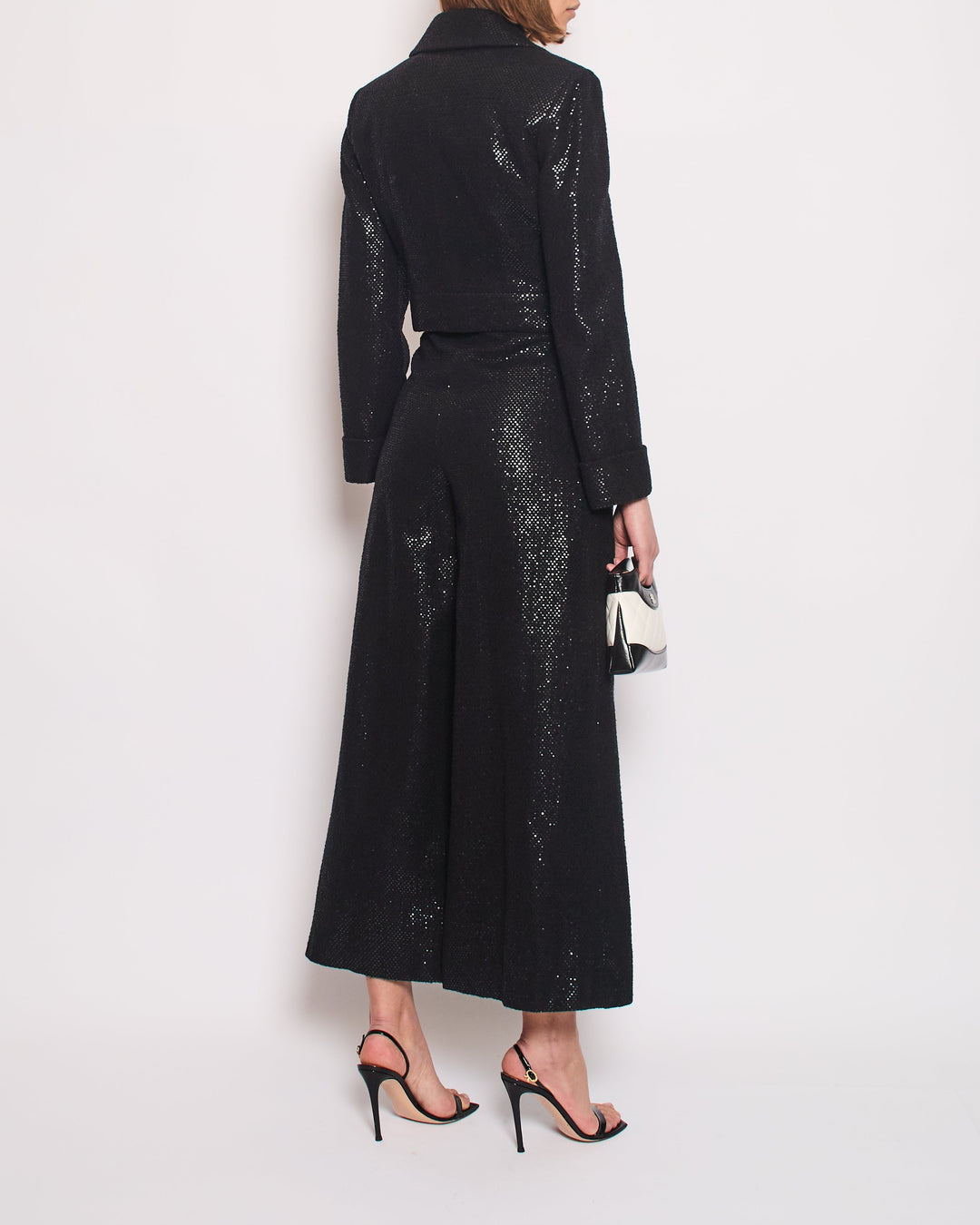 Top Quality Chanel Black Long Sleeve Embellished Jacket with Matching Jumpsuit Set Size FR 34 (UK 6)