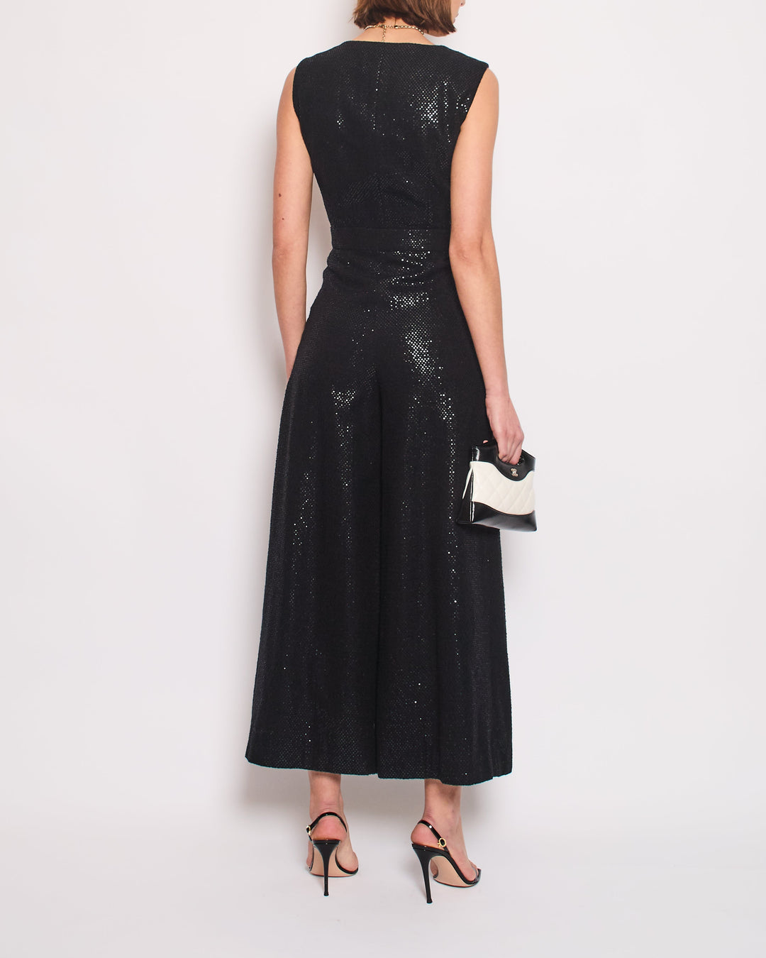 Top Quality Chanel Black Long Sleeve Embellished Jacket with Matching Jumpsuit Set Size FR 34 (UK 6)